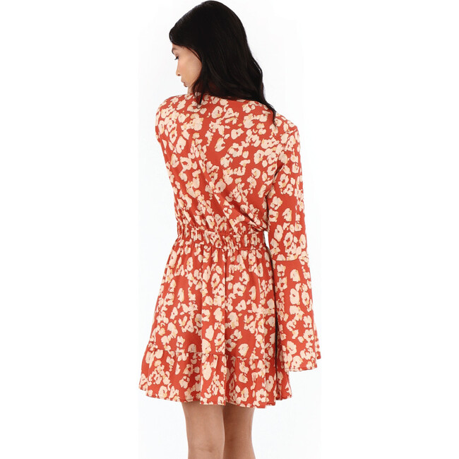 Women's Amazonia Ankara Short Dress, Red - Dresses - 3