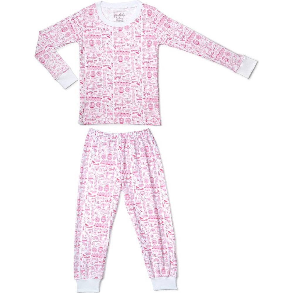 San Francisco Pajama Set, Pink Peony - Pajamas - 1