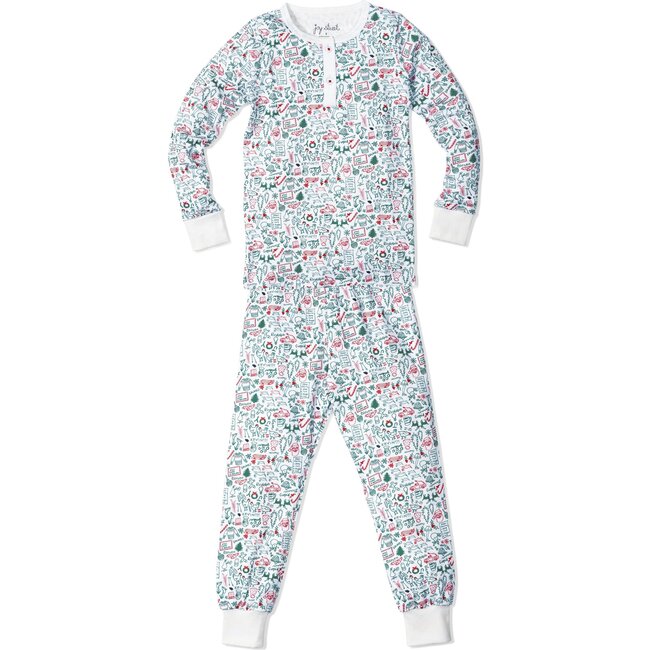 North Pole Pajama Set, Candy Cane Multi