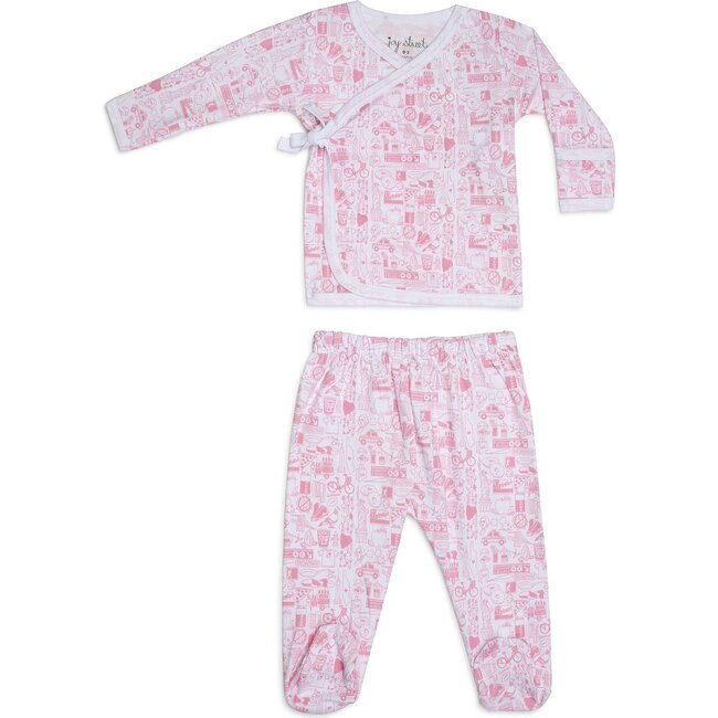 New York City Baby Layette Set, Pink - Rompers - 1