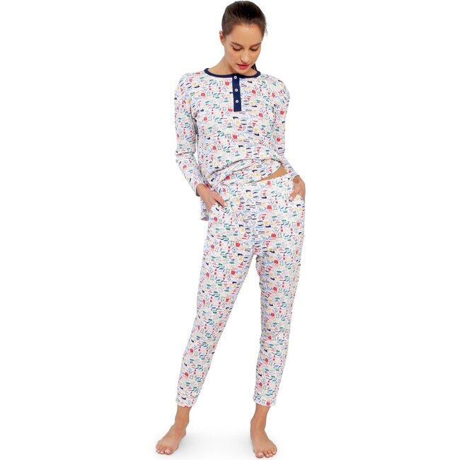 Martha's Vineyard Women's Jogger Pajama Set, Multi
