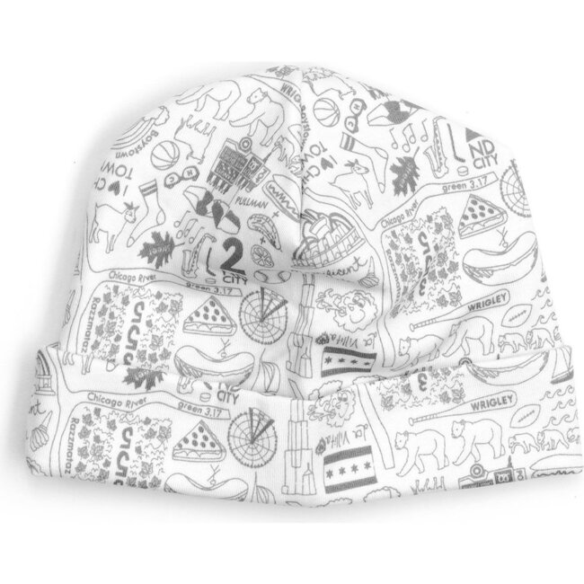 Chicago Baby Beanie, Gray - Hats - 1