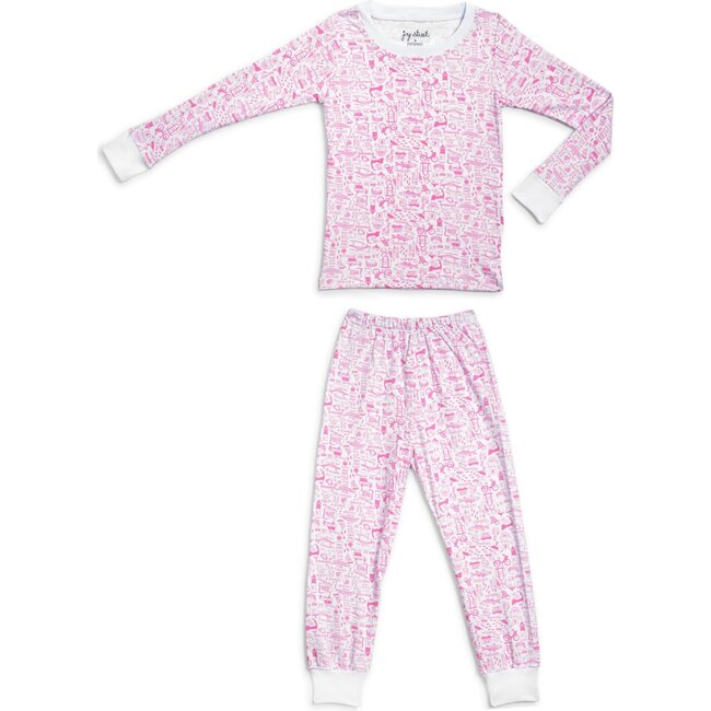 Cape Cod Pajama Set, Pink Peony