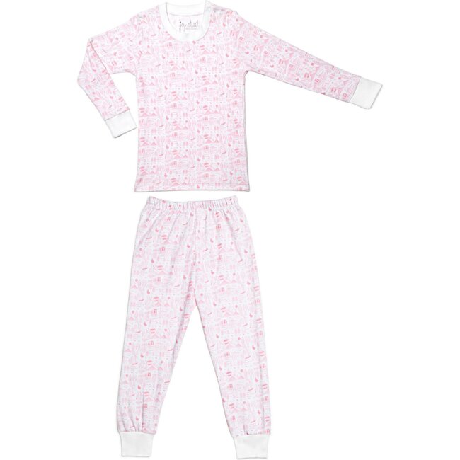 Boston Pajama Set, Strawberry Ice Cream Pink