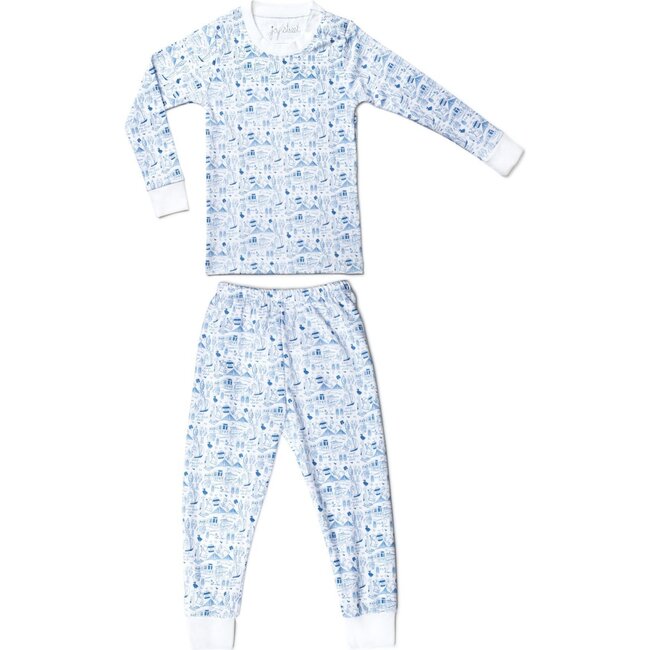 Boston Pajama Set, Sailor Blue