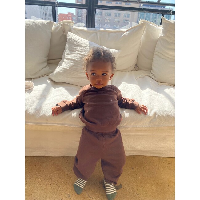 Lil' Fleece Sweat Set, Cacao - Loungewear - 3