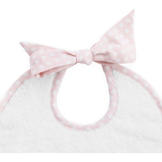 Newborn Bib, Dusty Pink Gingham - Bibs - 3