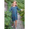 Flower Field Knit Swing Dress, Navy - Dresses - 2