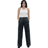 Women's Bess Leather Trouser, Black - Pants - 1 - thumbnail