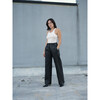 Women's Bess Leather Trouser, Black - Pants - 2 - thumbnail