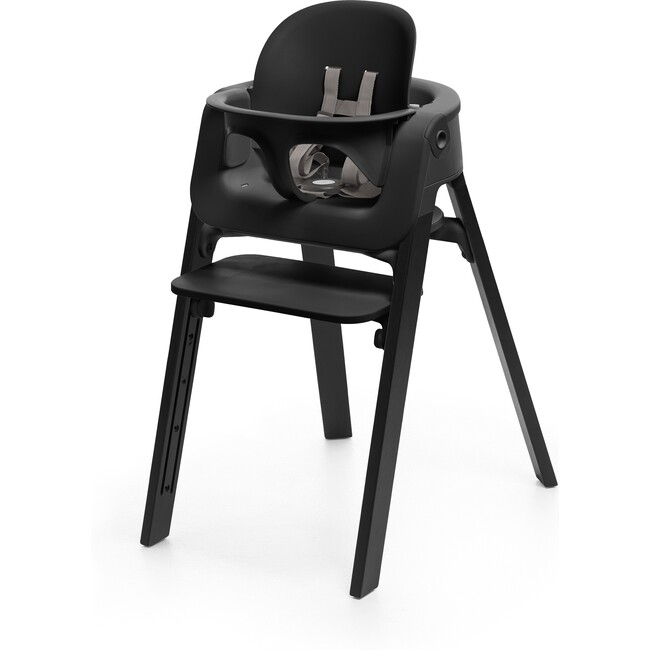 Stokke® Steps™ HighChair, Oak Black Legs with Black Seat - Highchairs - 1