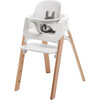 Stokke® Steps™ HighChair Complete, White Seat and Grey Cushion with Natural Legs - Highchairs - 1 - thumbnail