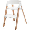 Stokke® Steps™ HighChair Complete, White Seat and Grey Cushion with Natural Legs - Highchairs - 2