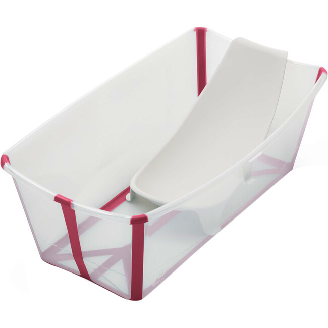 Flexi Bath® Bundle, Tub + Newborn Support, Pink - Tubs - 1