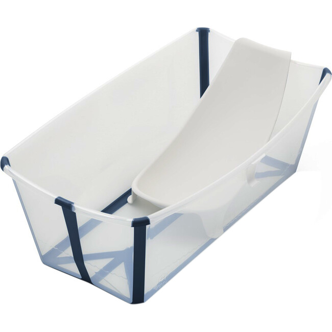 Flexi Bath® Bundle, Tub + Newborn Support, Blue - Tubs - 1 - zoom
