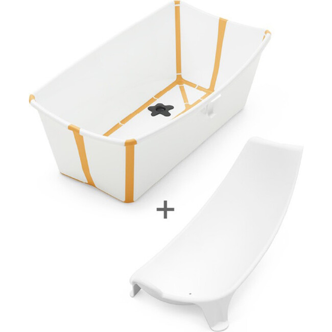 Flexi Bath® Bundle, Tub + Newborn Support, Yellow