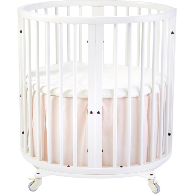 Sleepi™ Mini Bed Skirt by Pehr, Blush - Crib Skirts - 1