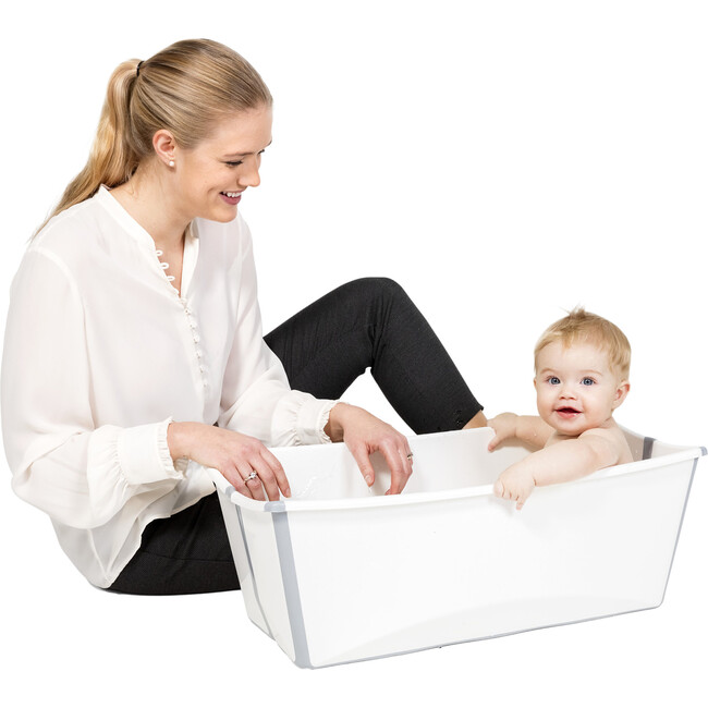 Flexi Bath® Bundle, Tub + Newborn Support, White - Tubs - 5