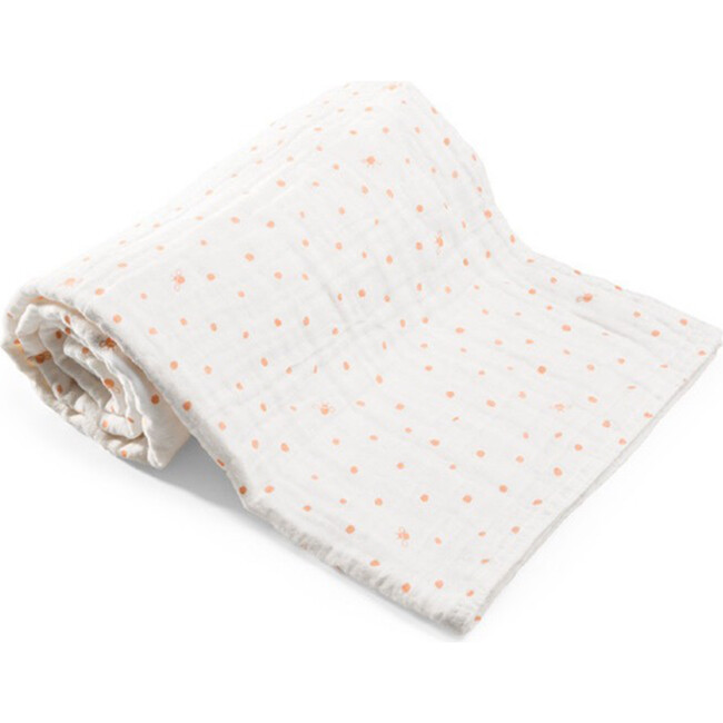 Stokke® Blanket Organic Muslin, Coral Bee - Blankets - 1