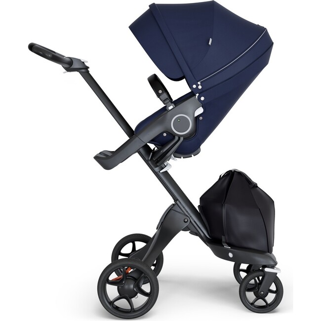Xplory 6 Black Chassis & Stroller Seat, Deep Blue and Black Handle - Single Strollers - 1