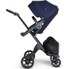 Xplory 6 Black Chassis & Stroller Seat, Deep Blue and Black Handle - Single Strollers - 1 - thumbnail