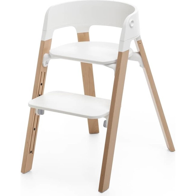 Stokke Steps™ Chair, Natural legs with White Seat - Highchairs - 1