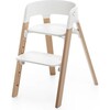 Stokke Steps™ Chair, Natural legs with White Seat - Highchairs - 1 - thumbnail