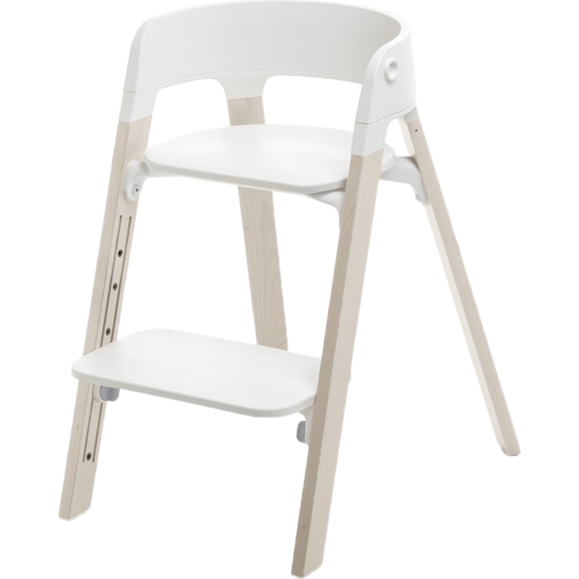 Stokke Steps™ Chair, Whitewash legs with White Seat - Stokke Stokke Steps™ Chair, Whitewash legs with White Seat - Stokke