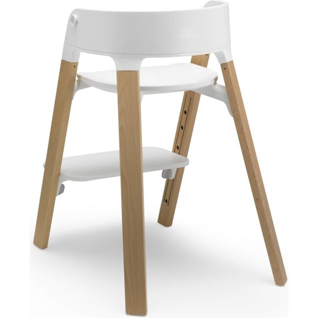 Stokke Steps™ Chair, Natural legs with White Seat - Highchairs - 2
