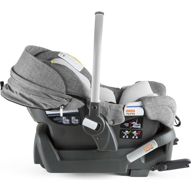 Pipa by Nuna Car Seat, Black Melange - Infant - 7