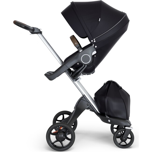 Xplory 6 Silver Chassis & Stroller Seat, Black and Brown Handle - Single Strollers - 1