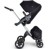 Xplory 6 Silver Chassis & Stroller Seat, Black and Brown Handle - Single Strollers - 1 - thumbnail