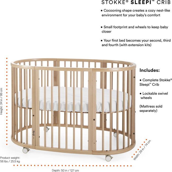 Sleepi™ Bed, White - Cribs - 7