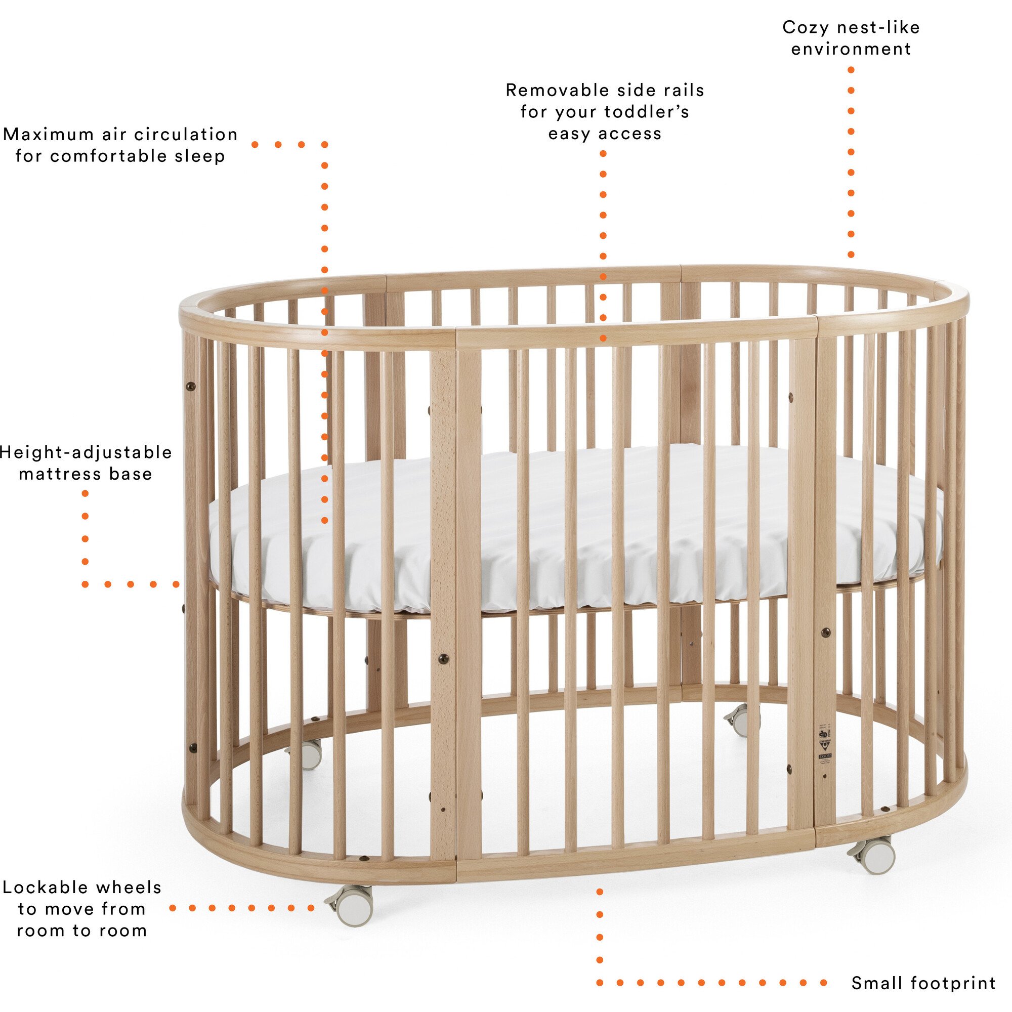 Stokke 2024 crib wheels