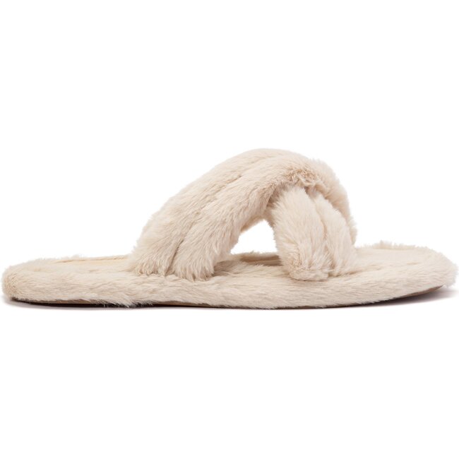 Women's Cali Flat Mule, Cream - Slippers - 1