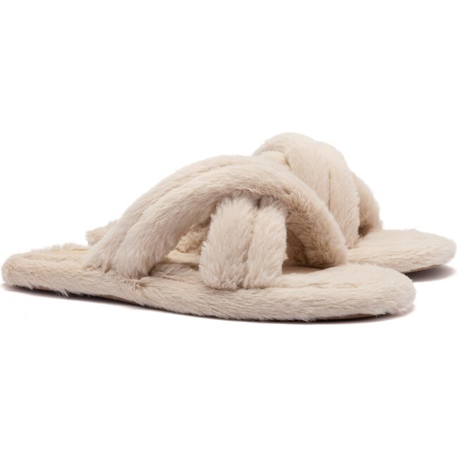 Women's Cali Flat Mule, Cream - Slippers - 2