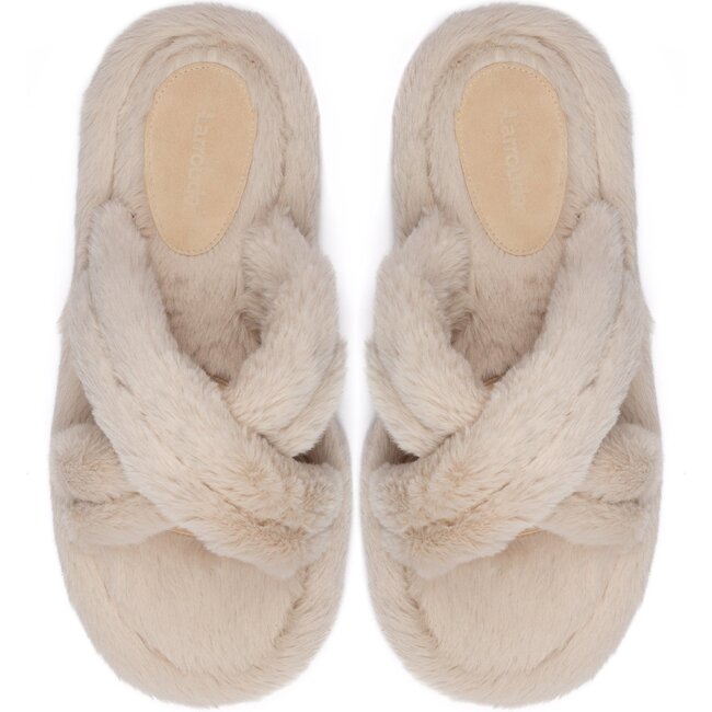 Women's Cali Flat Mule, Cream - Slippers - 3