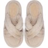 Women's Cali Flat Mule, Cream - Slippers - 3