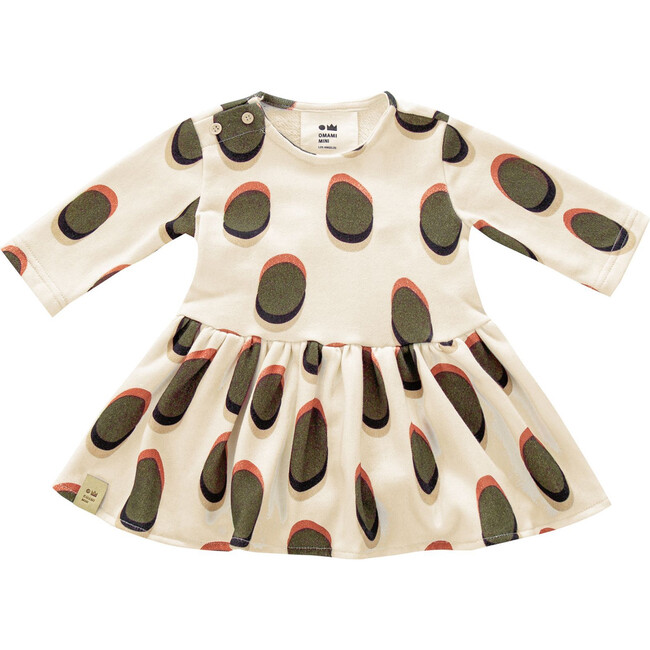 Baby Drop Waist Terry Dress, Cream