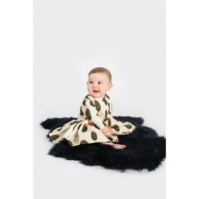 Baby Drop Waist Terry Dress, Cream