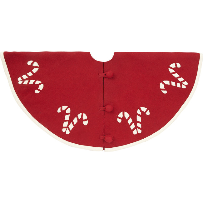 Candy Cane Christmas Tree Skirt, Red