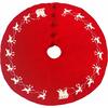 Reindeer Tree Skirt, Cream/Red - Tree Skirts - 1 - thumbnail