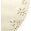 Tacked Snowflakes Tree Skirt, Cream - Tree Skirts - 3 - thumbnail