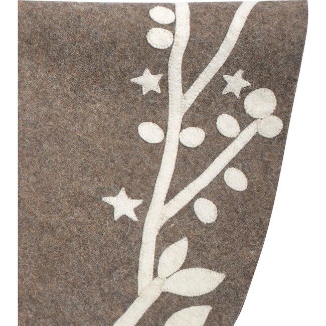 Branches and Stars Tree Skirt, Grey - Tree Skirts - 4
