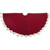 Felt Pom Pom Tree Skirt, Red - Tree Skirts - 1 - thumbnail