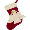 Wool Angel Stocking, Red - Stockings - 1 - thumbnail
