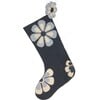 Flower Power Christmas Stocking, Blue - Stockings - 1 - thumbnail