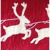Wool Sleigh and Reindeer Pillow, Red - Decorative Pillows - 2