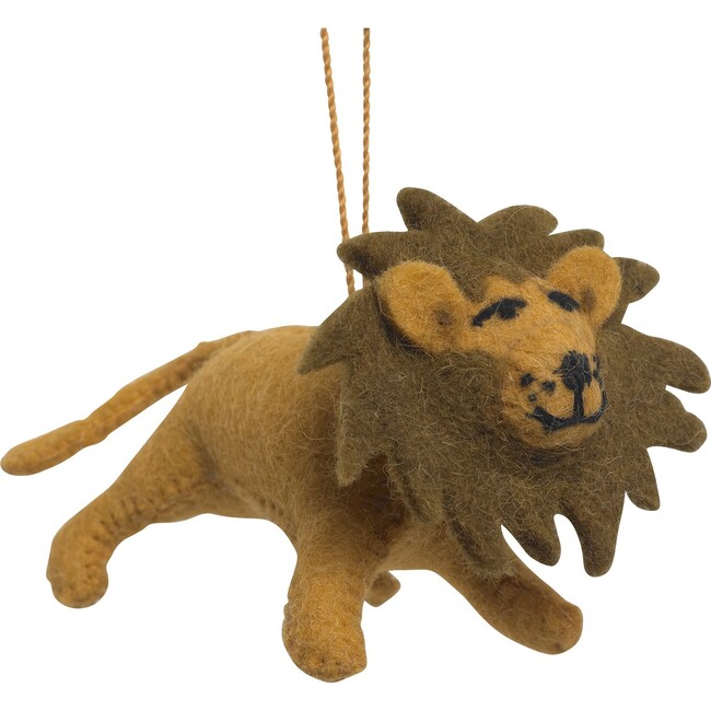 Felt Lion Ornament, Tan - Ornaments - 1 - zoom