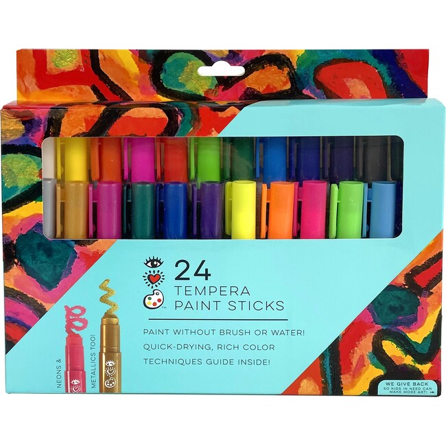 24 Tempera Paint Sticks - Arts & Crafts - 1